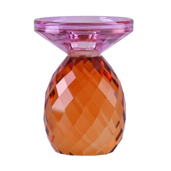 Ananas-Kerzenhalter aus Glas, Lila