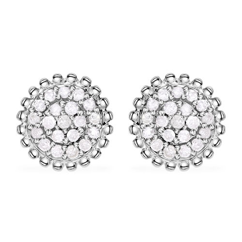 Diamant Ohrringe, 925 Silber platiniert - 0.16 ct. image number 0