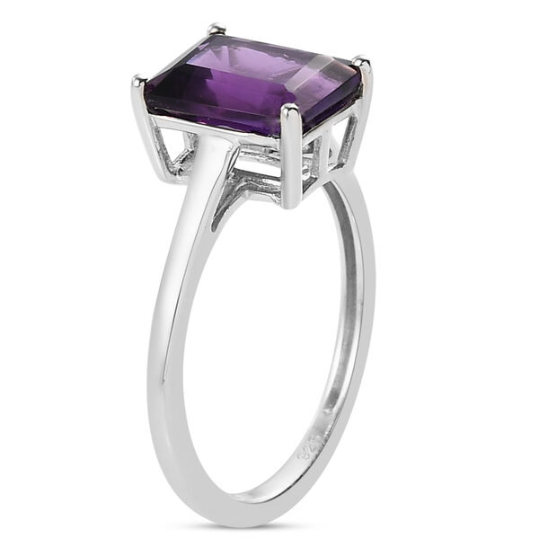 Afrikanischer Amethyst Solit&auml;r-Ring, 925 Silber platiniert  ca. 2,40 ct image number 5