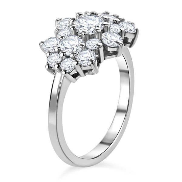 LUSTRO STELLA Hergestellt mit ZIRKONIA Ring 925 Silber Platin-Überzug (Größe 16.00) ca. 2,22 ct image number 4