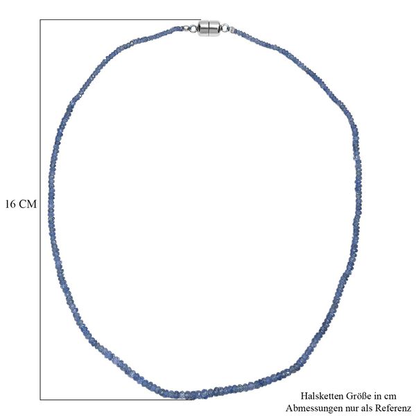 AA ceylonfarbene Saphir 45cm Halskette - 43 ct. image number 6