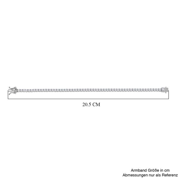 Moissanit Armband ca. 19 cm 925 Silber rhodiniert ca. 5,89 ct. image number 5