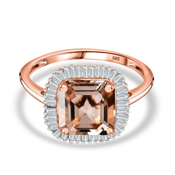 AAA Morganit und Diamant Ring in 585 Roségold - 2,47 ct. image number 0