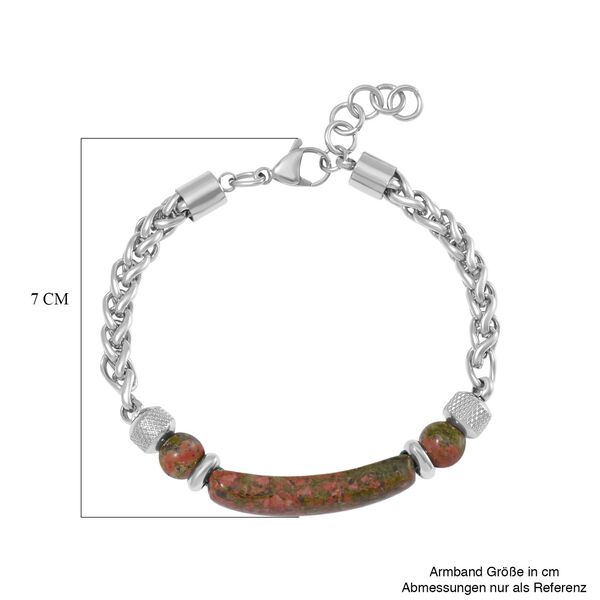 Unakite Armband, 18 cm - 25 ct. image number 6