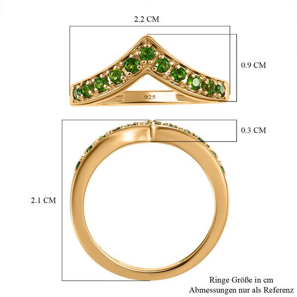 AA nat&uuml;rlicher Chromdiopsid-Ring - 0,43 ct. image number 7