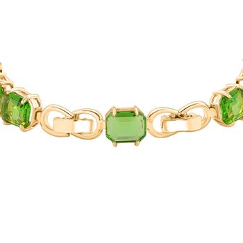 Gr&uuml;ner Kristall Armband ca. 19 cm Nickelfreies Messing Standard