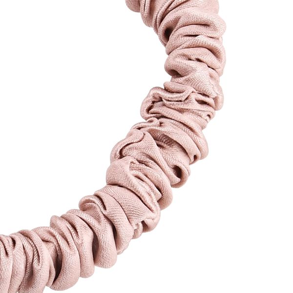 LA MAREY 2er-Set Scrunchies aus 19mm 100% Maulbeerseide, Rosa image number 5