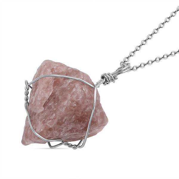 Rubin Zoisit, Erdbeer Quarz und simulierte Glasachat-Halskette - 285 ct. image number 5