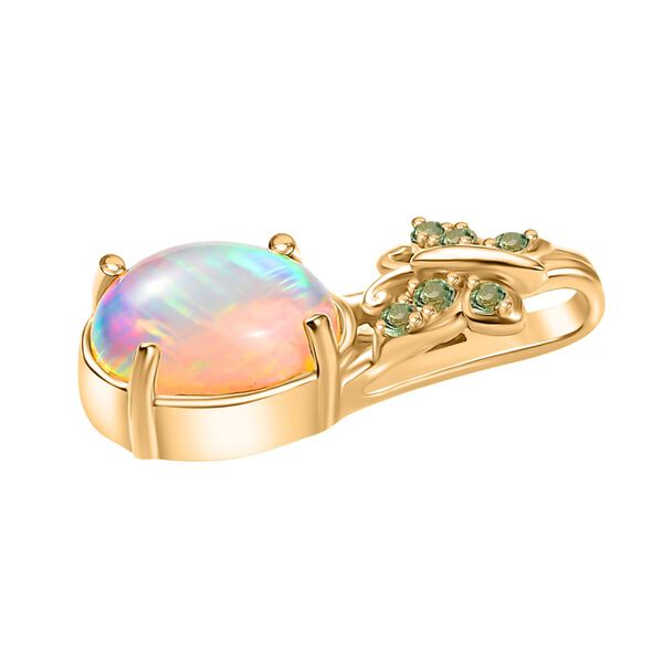 D'Joy AA Nat&uuml;rlicher, &auml;thiopischer Welo Opal und Tsavorit Granat Anh&auml;nger - 1,40 ct. image number 4