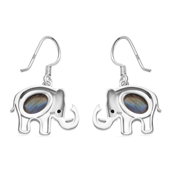 AAA Labradorit und schwarze Spinell-Ohrringe - 5,07 ct. image number 6