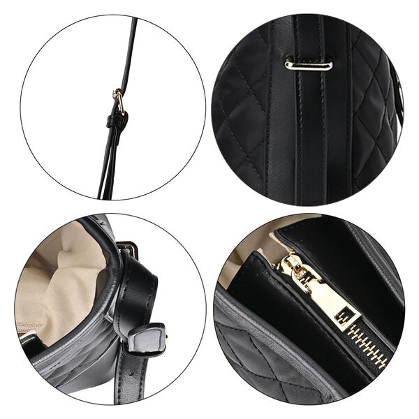 Gesteppte Umh&auml;ngetasche, Karomuster, beige image number 6