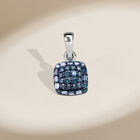 Blauer Diamant Anhänger, 925 Silber platiniert, ca. 0.25 ct image number 2