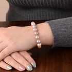 Mehrfarbiges Edison Perle Armband ca. 18 cm lange mit Magnetschloss 925 Silber rhodiniert image number 2