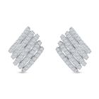 LUSTRO STELLA - Weißer Zirkonia Ohrringe, 925 Silber rhodiniert, ca. 3.69 ct