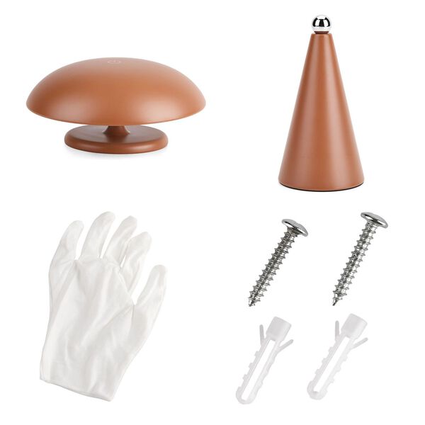 LIVMORE 2-in-1 Magnetische, wiederaufladbare LED-Tisch- und Wandleuchte, 15,5x15,5x21cm, Kaffee image number 9