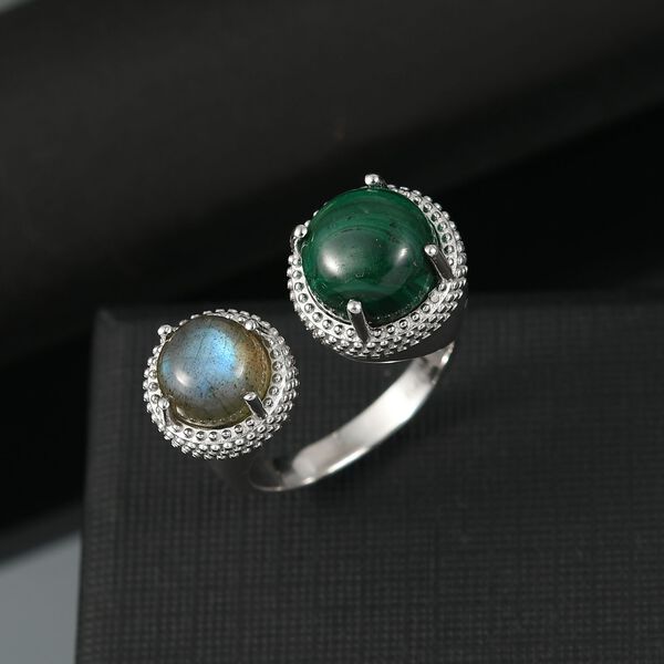EverTrue Malachit und Labradorit Ring - 7,94 ct. image number 2