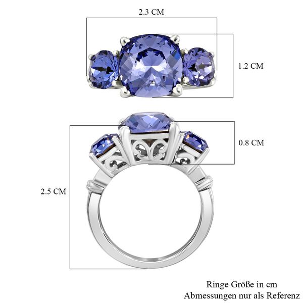 J Francis gefertigt mit SWAROVSKI- Tansanit Swarovski Kristall Ring image number 7