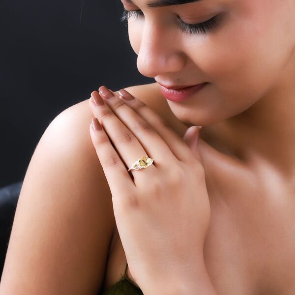 Citrin Ring, 925 Silber (Größe 21.00) ca. 2,26 ct image number 3