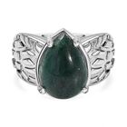 Grüner Aventurin Ring Messing (Größe 16.00) ca. 6,02 ct