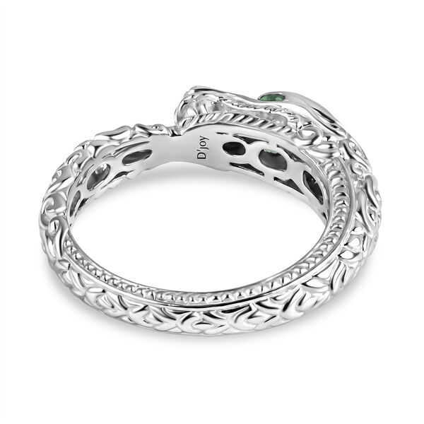 D'Joy Kolumbianischer Smaragd Ring 925 Silber (Gr&ouml;&szlig;e 16.00) ca. 0,07 ct image number 4