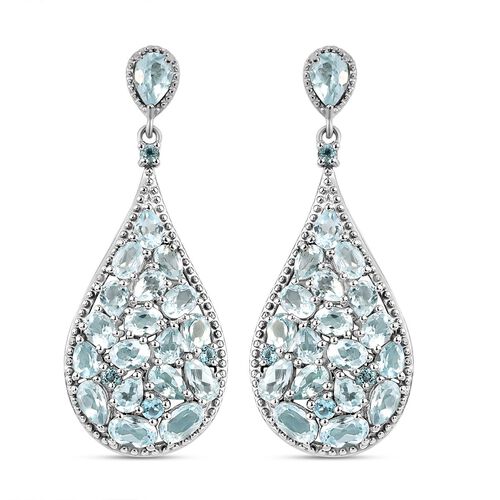 Himmelblaue Topas-Ohrringe - 9,23 ct. image number 0