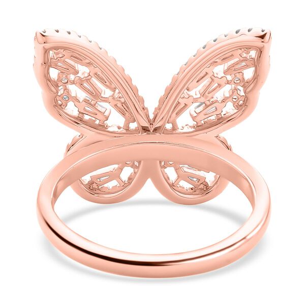 Wei&szlig;er Zirkonia-Ring, (Gr&ouml;&szlig;e 17.00), ca. 1,56  ros&eacute;farben 1.56 ct image number 6