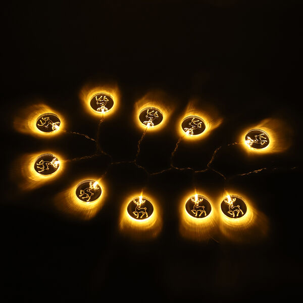 Lichterkette mit Rentieren