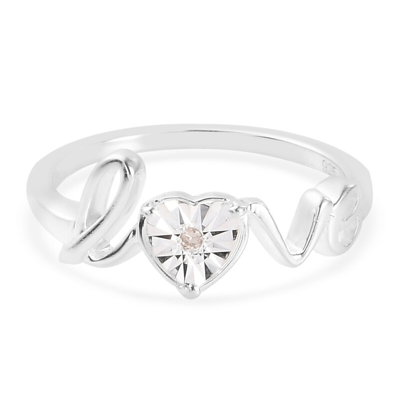 Diamant-Ring, love, 925 Silber image number 0