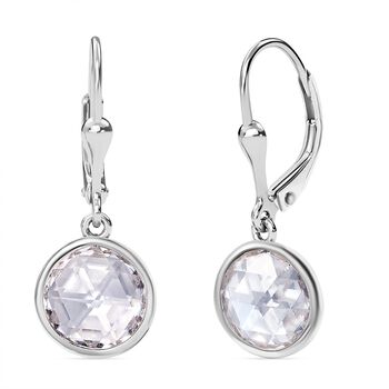 Moissanit Ohrringe, 925 Silber rhodiniert - 4,96 ct.