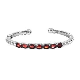 Roter Granat-Armreif, 19 cm - 6,97 ct.