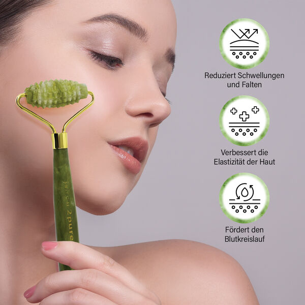 Jadewalze geriffelt gr&uuml;n Xiuyan image number 2