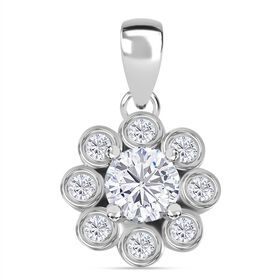 Moissanit Anhänger mut 45cm Kette - 0,85 ct.