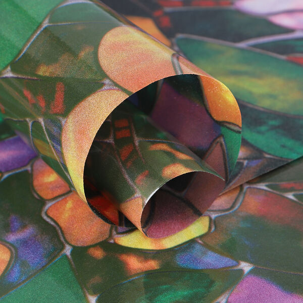 Statisch haftende Fensterfolie, nicht klebend, 90x185 cm, mehrfarbig image number 1