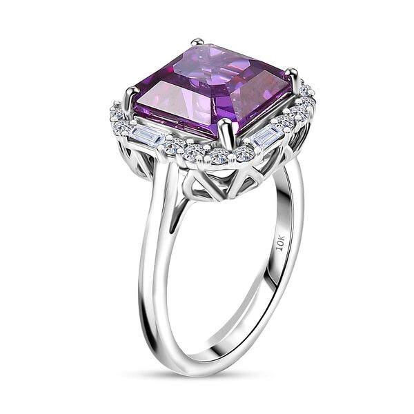 LUXURIANT DIAMOND - AAA Lab Grown Farbwechsel-Saphir, Lab Grown Diamant Ring 417 Gold (Gr&ouml;&szlig;e 20.00) ca. 4,54 ct image number 3