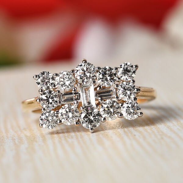 Weißer Diamant I Ring 750 Gold  ca. 1.01 ct image number 2