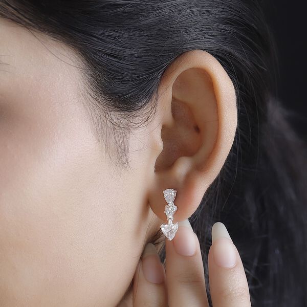 J Francis gefertigt mit SWAROVSKI- Swarovski Zirkonia Ohrringe image number 3