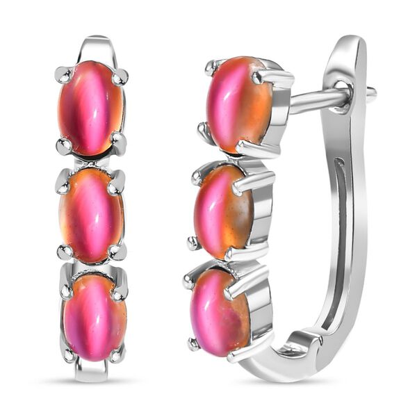 Flamingo Mondstein Ohrringe - 3,24 ct. image number 0