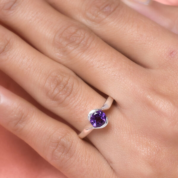Afrikanischer Amethyst Bypass-Ring, 925 Silber  ca. 0,79 ct image number 3