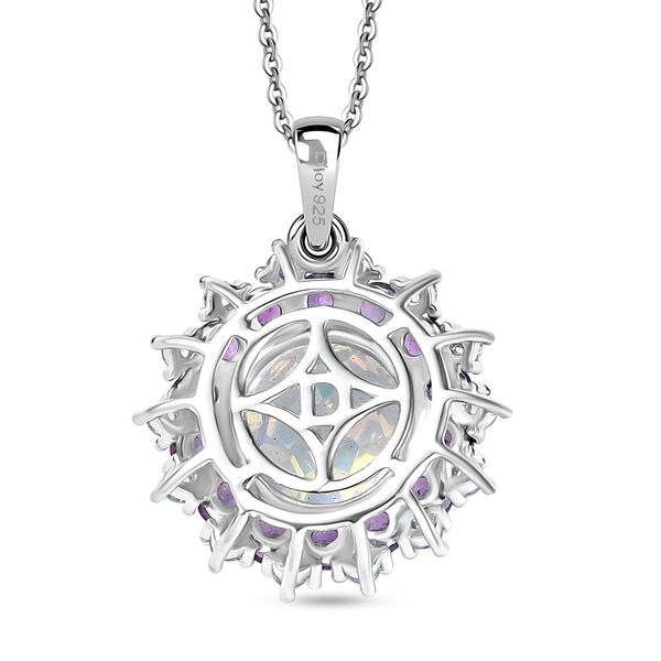 D'Joy Merkur mystischer Topas, Afrikanischer Amethyst Schmuckset ca. 45 cm 925 Silber rhodiniert ca. 5.89 ct image number 4