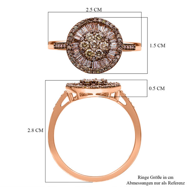 Natürlicher Champagner-Diamant-Ring - 1 ct. image number 6