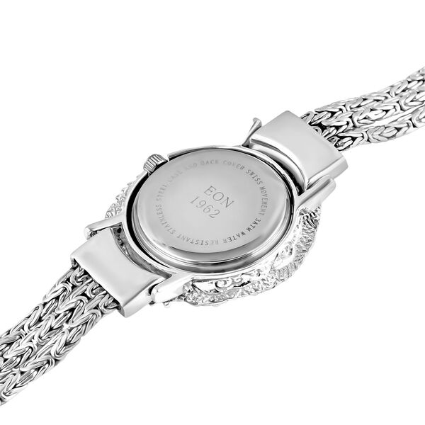 Royal Bali - 925 Silber Borobudur Armbanduhr, ca. 20 cm ca. 41,86g image number 6