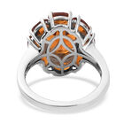 Madira Citrin Ring 925 Silber Platin-Überzug image number 5