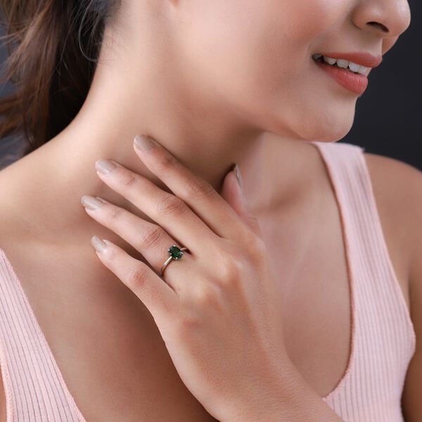 Natürlicher Chromdiopsid-Ring - 1,27 ct. image number 3