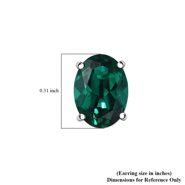 AAA Lab Grown Smaragd Ohrringe 417 Gold ca. 2.88 ct image number 4