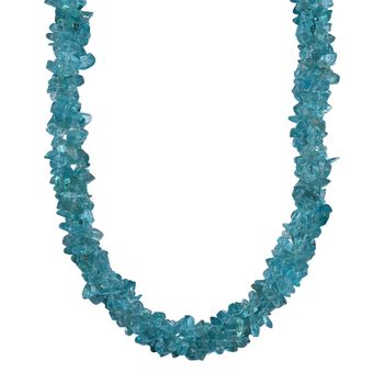 Betroka Blauer Apatit Halskette ca. 50 cm 925 Silber rhodiniert ca. 330.00 ct