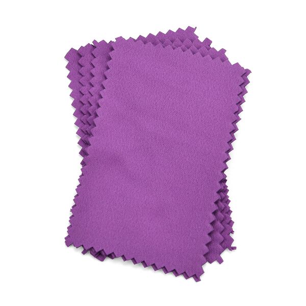 3-schichtige Schmuckbox aus Samt mit 5 Silberputztüchern in Lila, 24,5x17x11,5cm image number 7