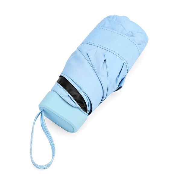Sturmfester Pocketschirm mit Etui und UV-Schutz, Hellblau image number 5