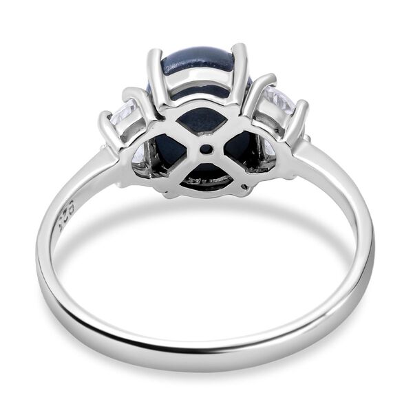 Blauer Stern Saphir und Zirkon-Ring - 3,46 ct. image number 3
