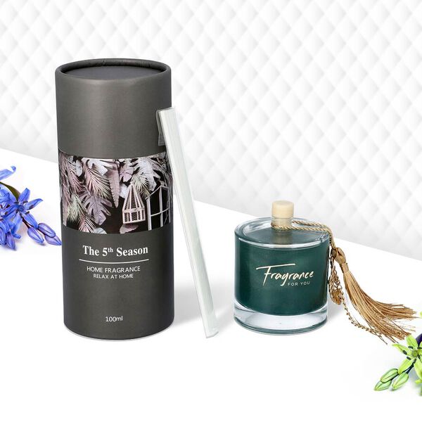 The 5th Season - 100ml Runder Diffusor mit Glitzerpuder in Geschenkbox, Duft: Cold Water, Gr&uuml;n