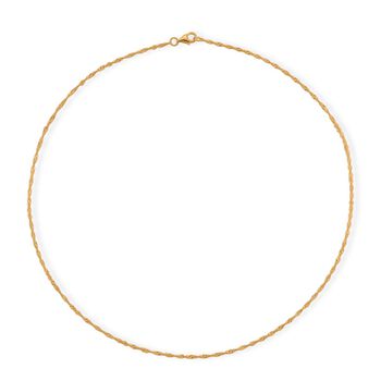 Singapur 925 Silber vergoldet Kette ca. 45 cm